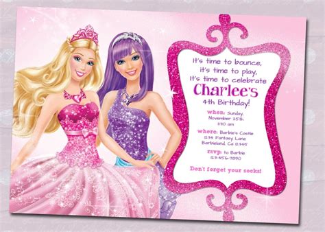 Barbie Party Invitation Templates